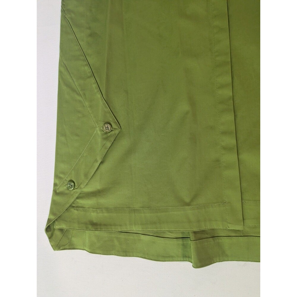 Vision 155 Sleeveless Button‎ Tunic Blouse Green 97% Cotton Women Regular - Picture 4 of 6